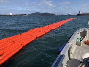 ACME's 20" Boom deployed in ocean