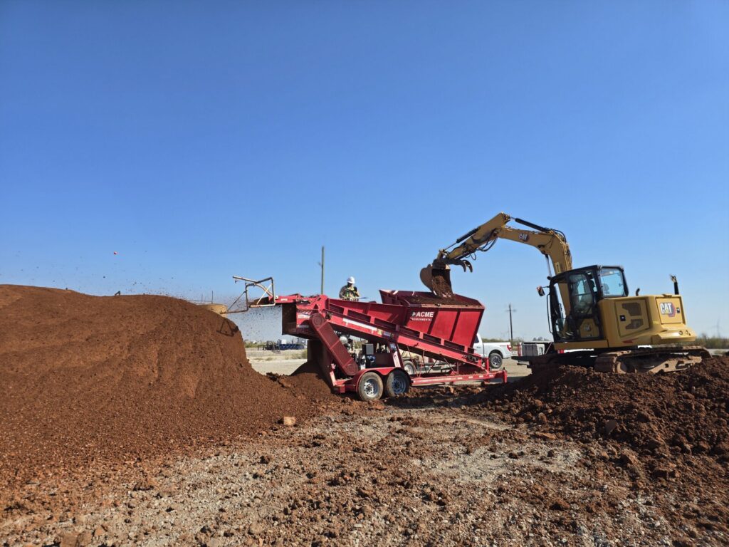 ACME's Ex-Situ Remediation Unit treating soil contaminated with oil