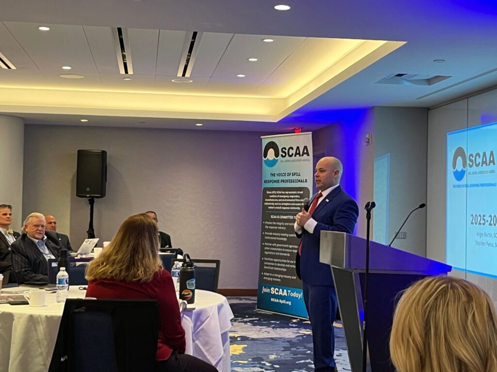 SCAA's President, Stephen Pelna speaking at SCAA's annual meeting