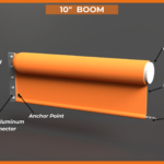 3D model for ACME's orange 10" Containment Boom without top cable (Creek Boom)