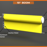 3D model for ACME's yellow 10" Containment Boom with top cable (Creek Boom)