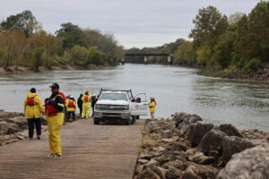 Boom School Participants Unloading All of the Equipment Being Used for the Day