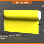 3D model for ACME's 36" Offshore Boom in yellow with top cable