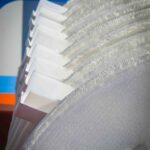 Oil disc skimmer cleaning up thick oil spill