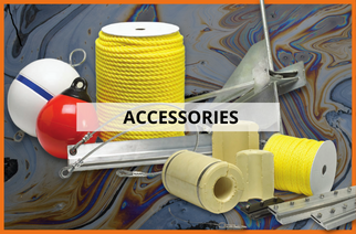 Oil spill containment boom accessories anchors rope anchor systems hose float tide riser buoy couplers