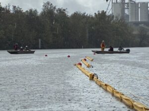 Full Cascading Containment Boom Deployment Completed