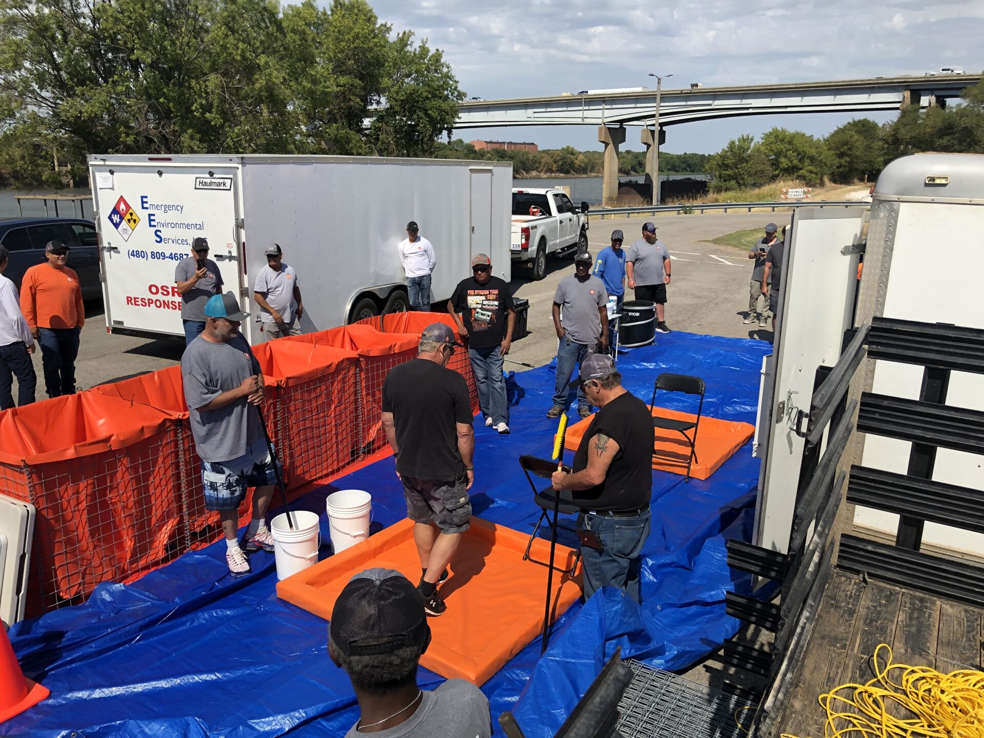 Students in the Boom School hosted by ACME Environmental and RRS in the classroom for the HAZWOPER Refresher Course and Decontamination Exercise 