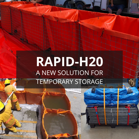 Rapid-H2O portable temporary storage and flood control