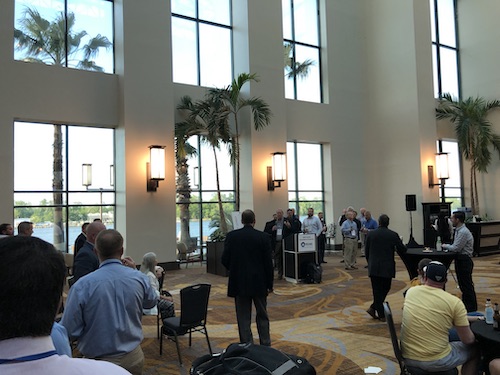 scaa meeting speakers and attendees inside hotel in florida