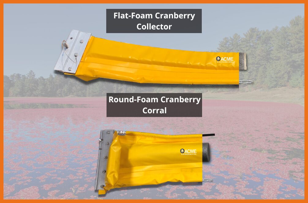 Thumbnail for cranberry collector boom and cranberry corral boom for harvesting cranberries